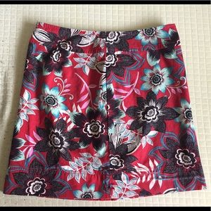 Talbots Women Red Floral Pencil Skirt Size 8
